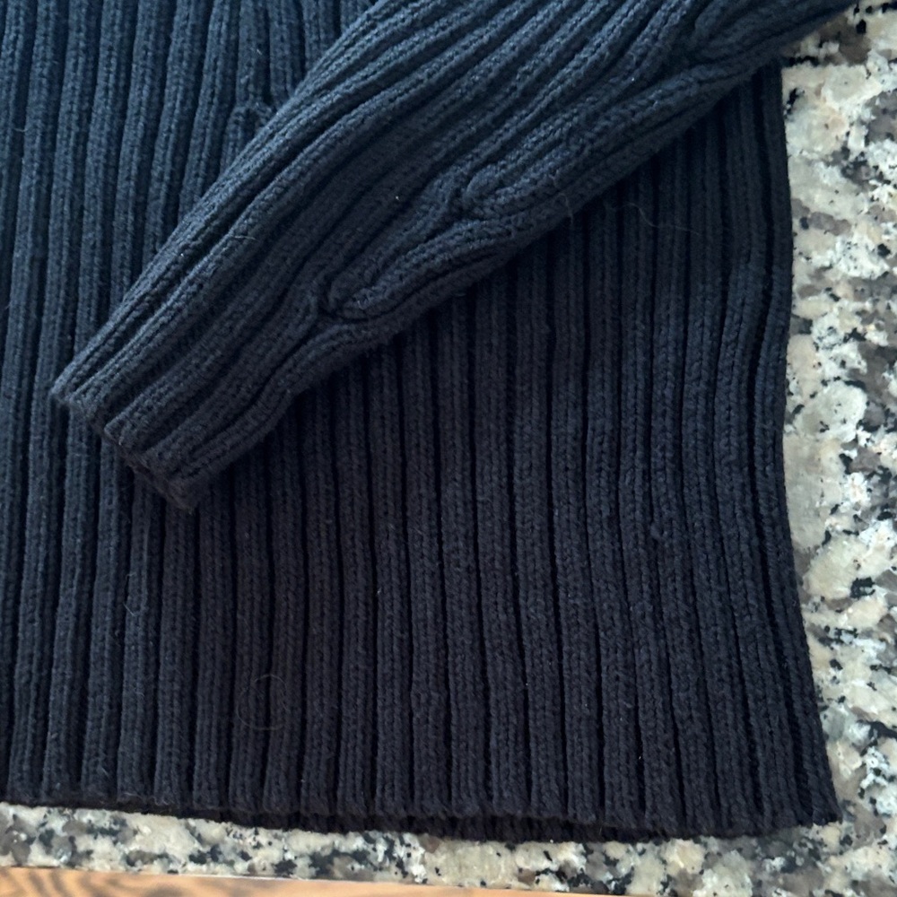 Valerie Stevens Sports Black Ribbed Mock Neck Sweater Vintage - Picture 8 of 16